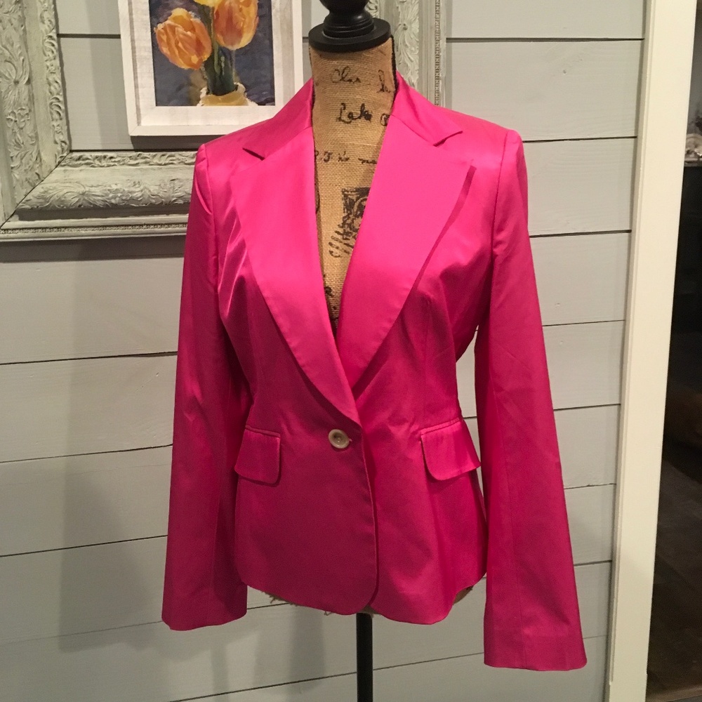 Hot Pink Dressy Blazer By Banana Republic